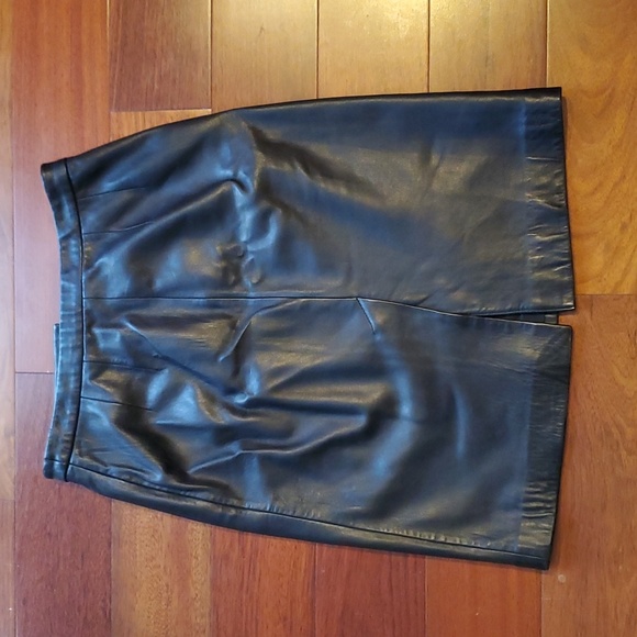 Vintage Sienna studio black leather skirt - Picture 3 of 4